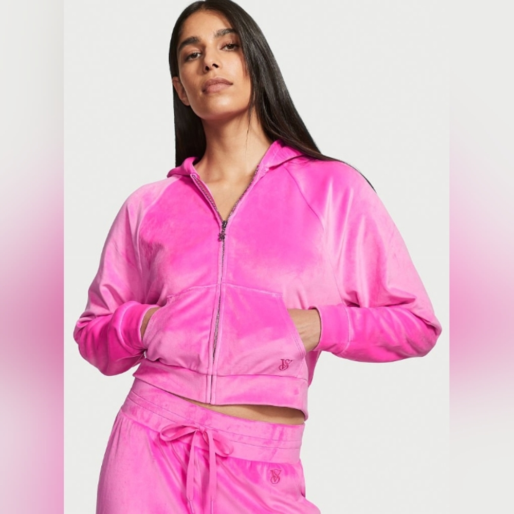 Victoria's Secret Velour Full Zip Hoodie